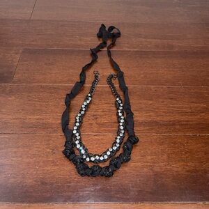 j crew necklace set guc  Black Women's tie Necklace set